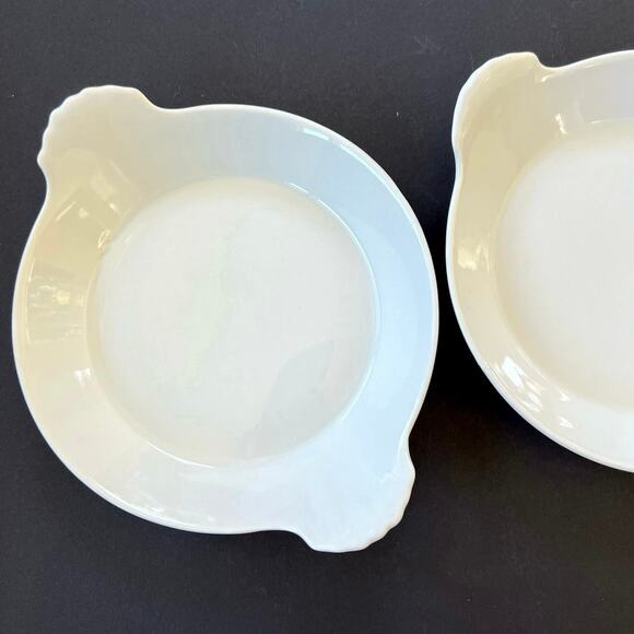 Apilco France white porcelaine gratin baking dishes - Set of 2 - Picture 3 of 6